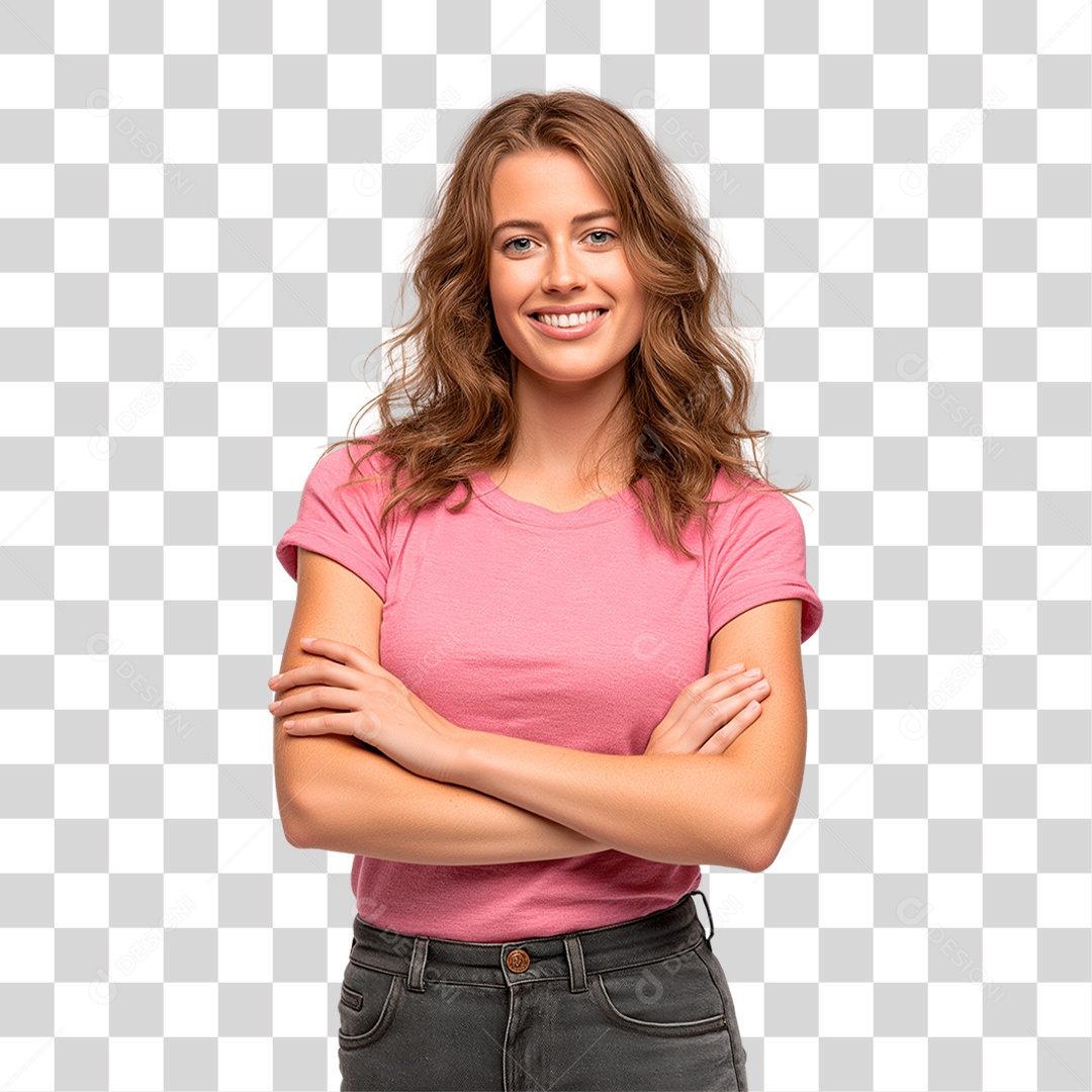 Mulher Sorrindo Conscientização PNG Transparente