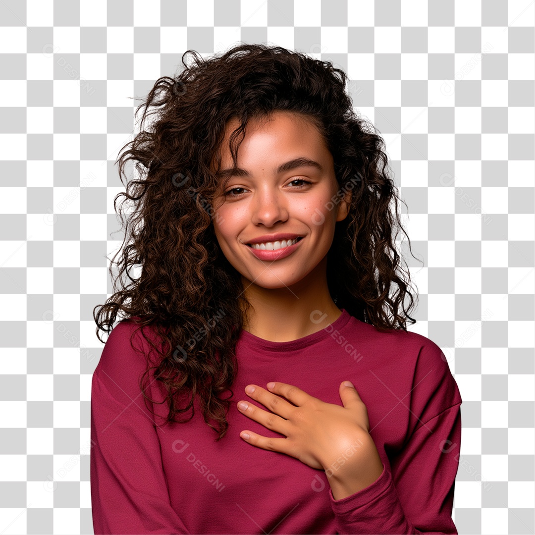 Mulher Fazendo Coração com as Mãos Outubro Rosa PNG Transparente