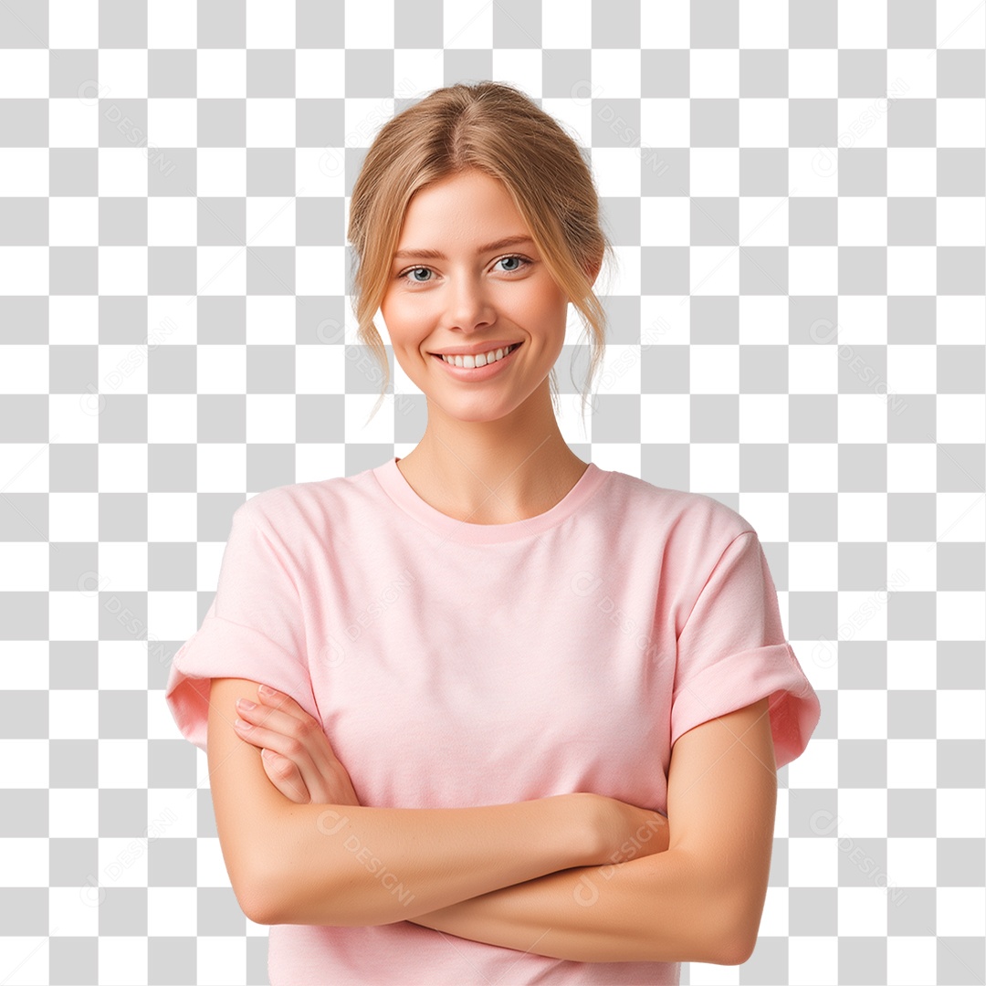 Mulher Sorrindo Conscientização PNG Transparente