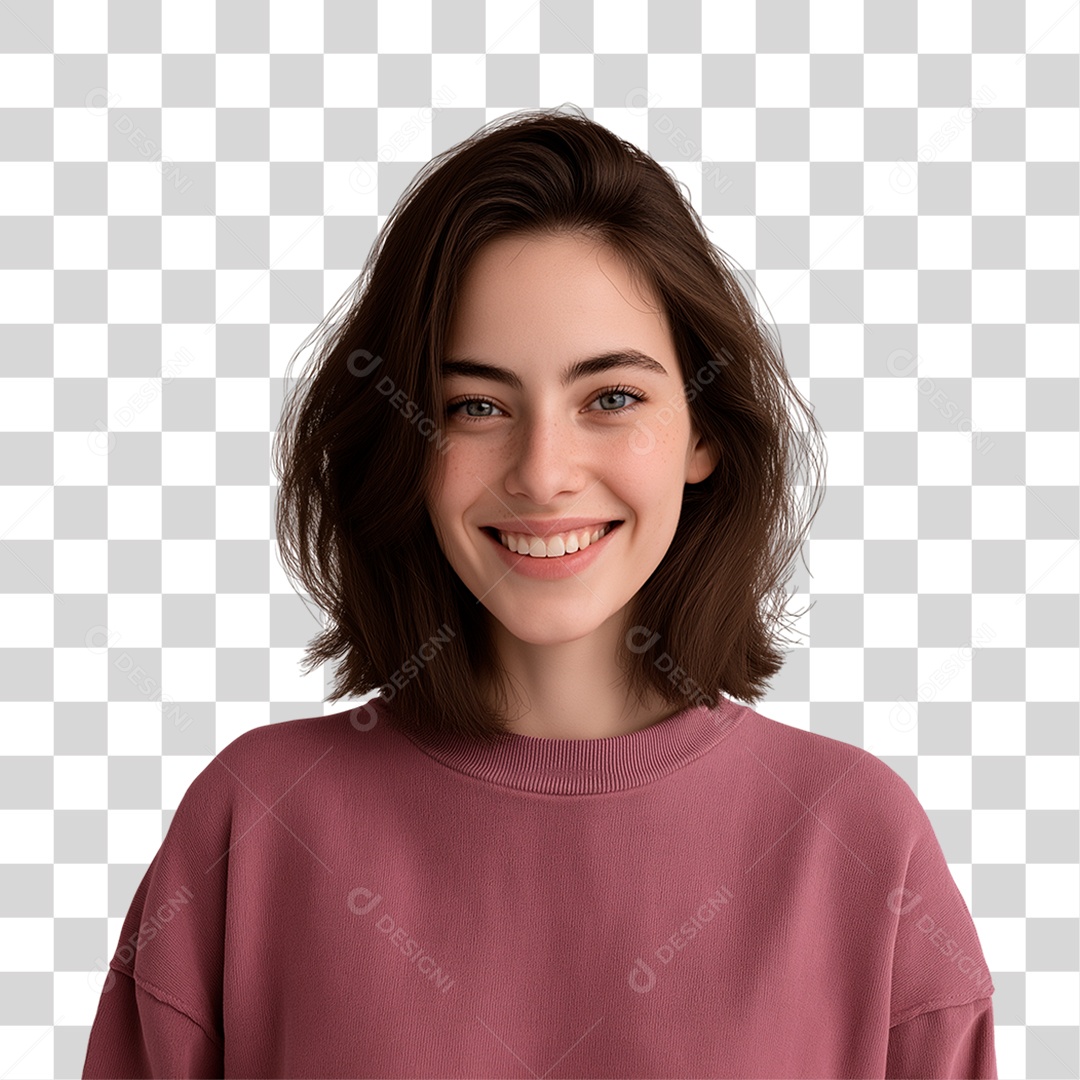 Mulher Sorrindo Conscientização PNG Transparente