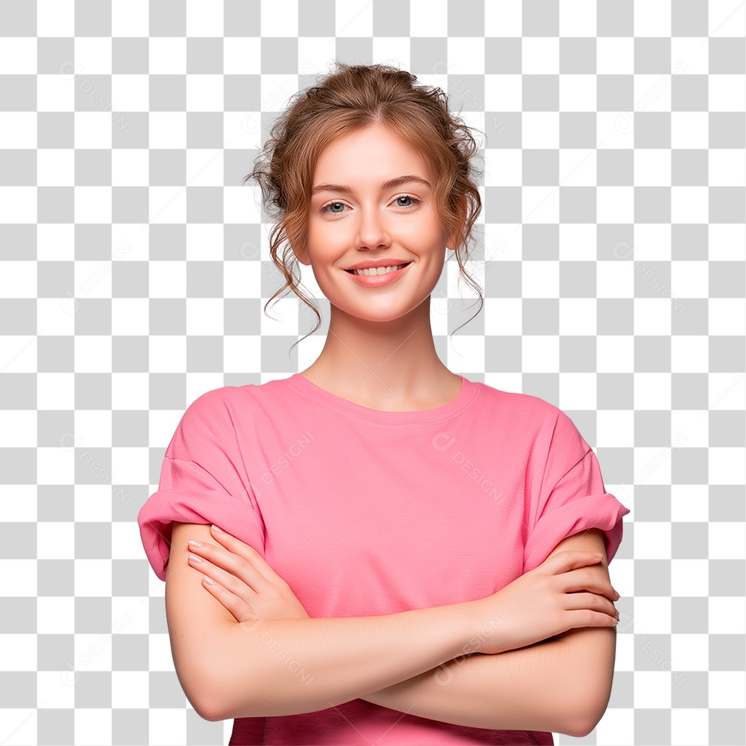 Mulher Sorrindo Conscientização PNG Transparente