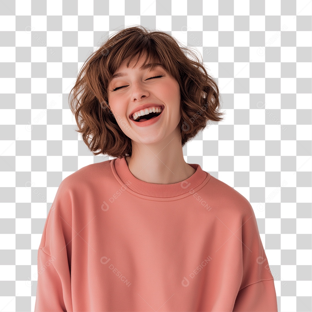 Mulher Sorrindo Conscientização PNG Transparente