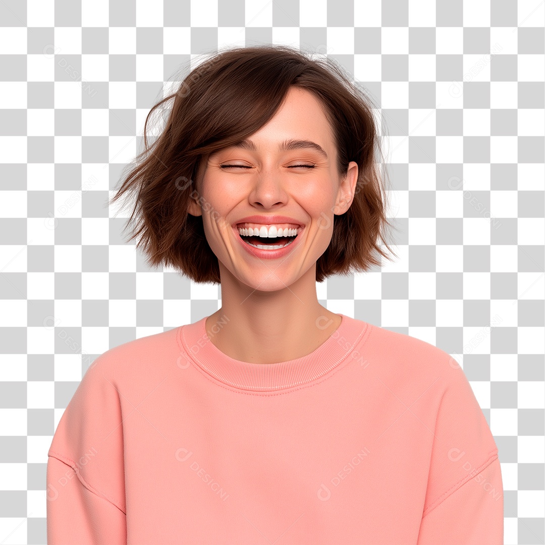 Mulher Sorrindo Conscientização PNG Transparente