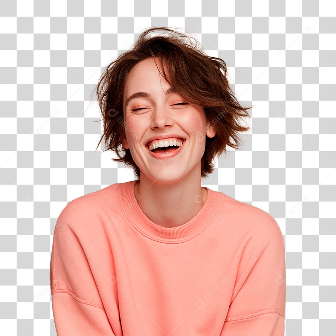 Mulher Sorrindo Conscientização PNG Transparente