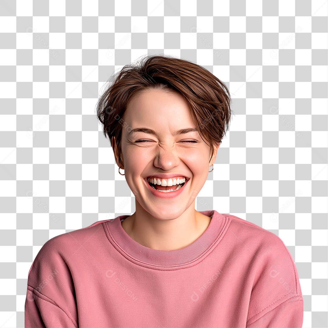 Mulher Sorrindo Conscientização PNG Transparente