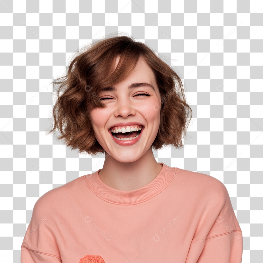 Mulher Sorrindo Conscientização PNG Transparente