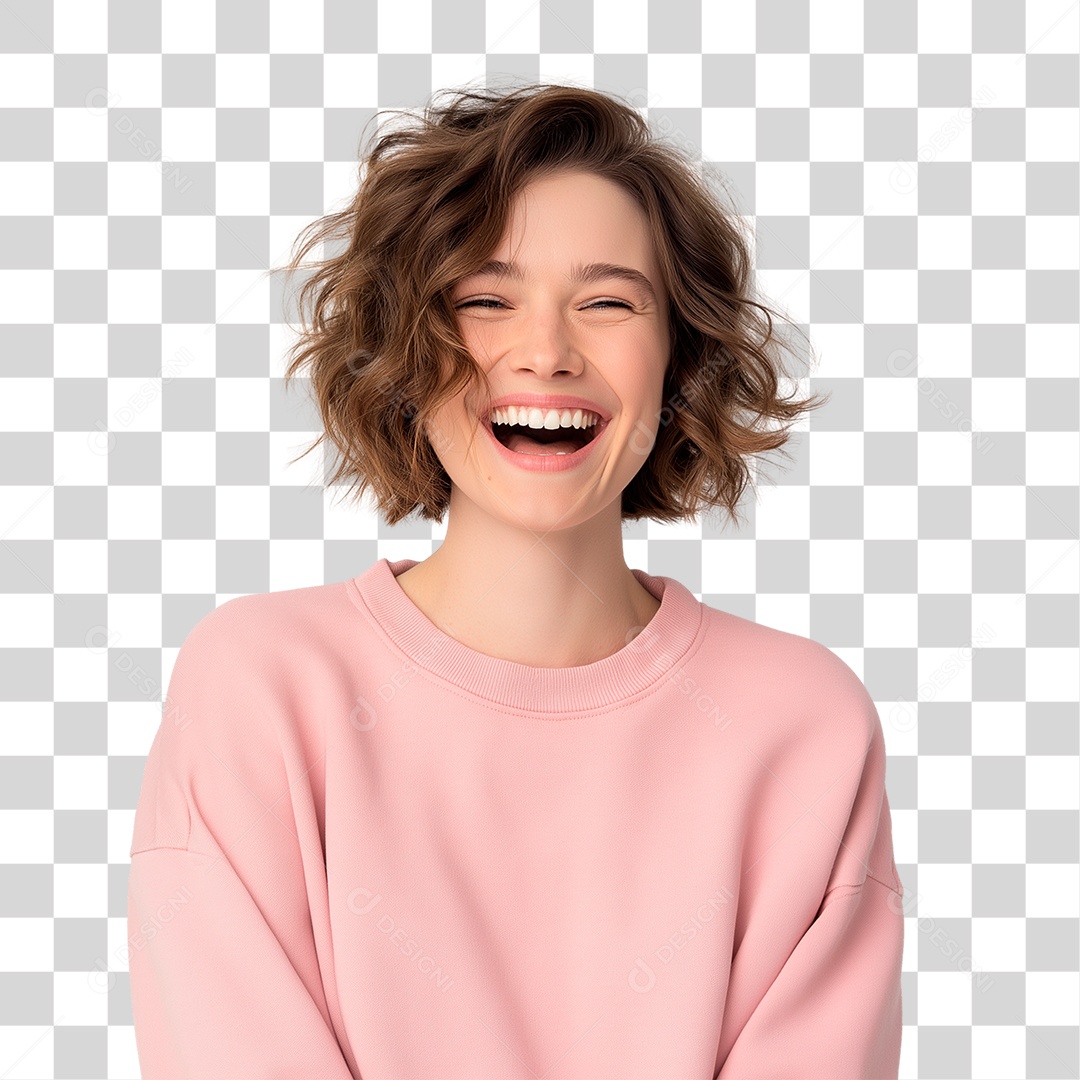 Mulher Sorrindo Conscientização PNG Transparente