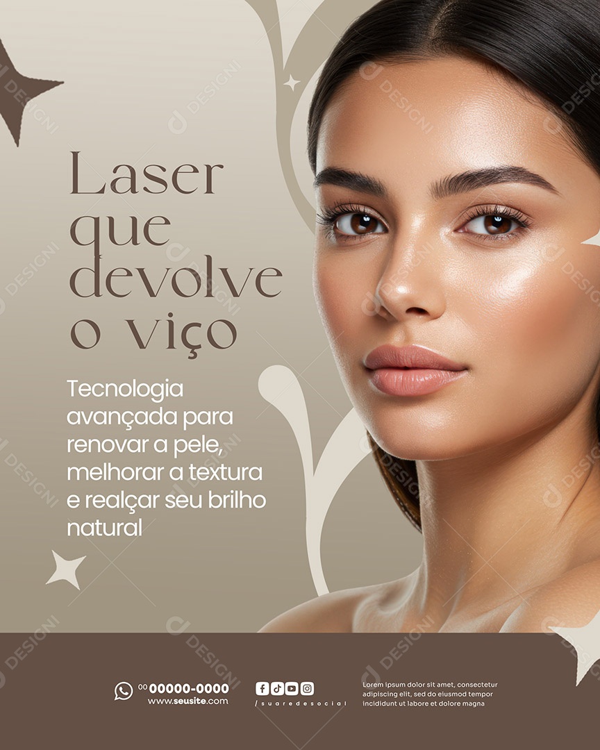 Dermatologista Lasr Que Devolve O Viço Social Media PSD Editável