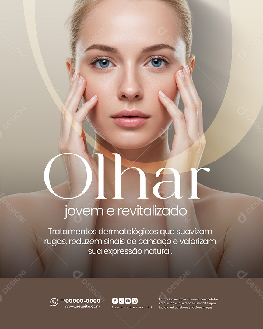 Dermatologista Olhor Jovem e Revitalizado Social Media PSD Editável