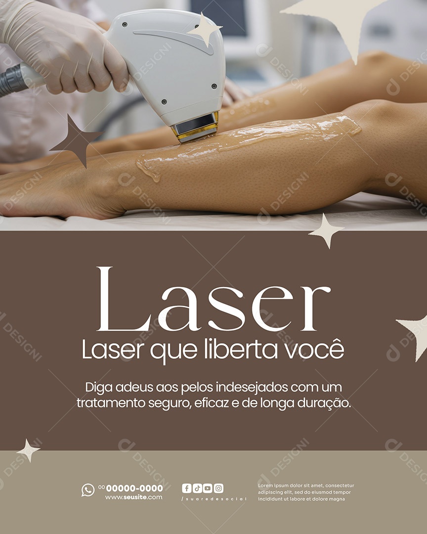 Dermatologista Laser Que Liberta Você Social Media PSD Editável