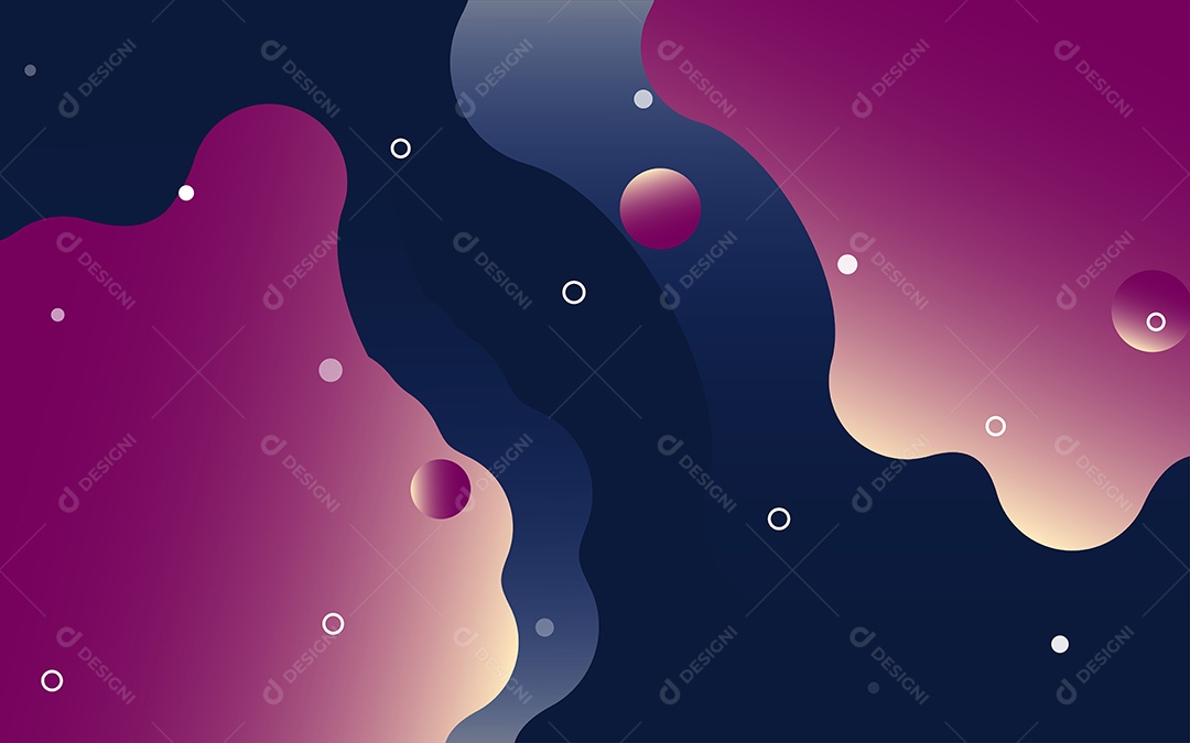 Lindo Fundo Abstrato com Líquido Fluido em Degradê Ilustração Vetor EPS