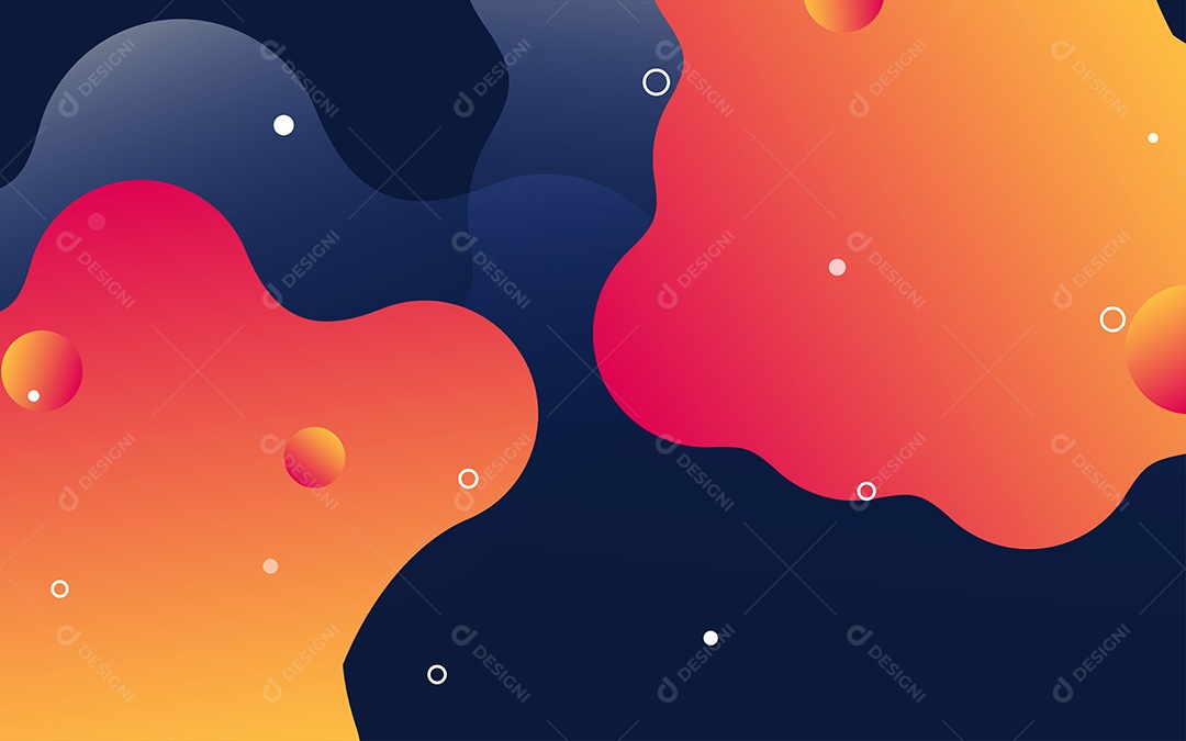 Lindo Fundo Abstrato com Líquido Fluido em Degradê Ilustração Vetor EPS