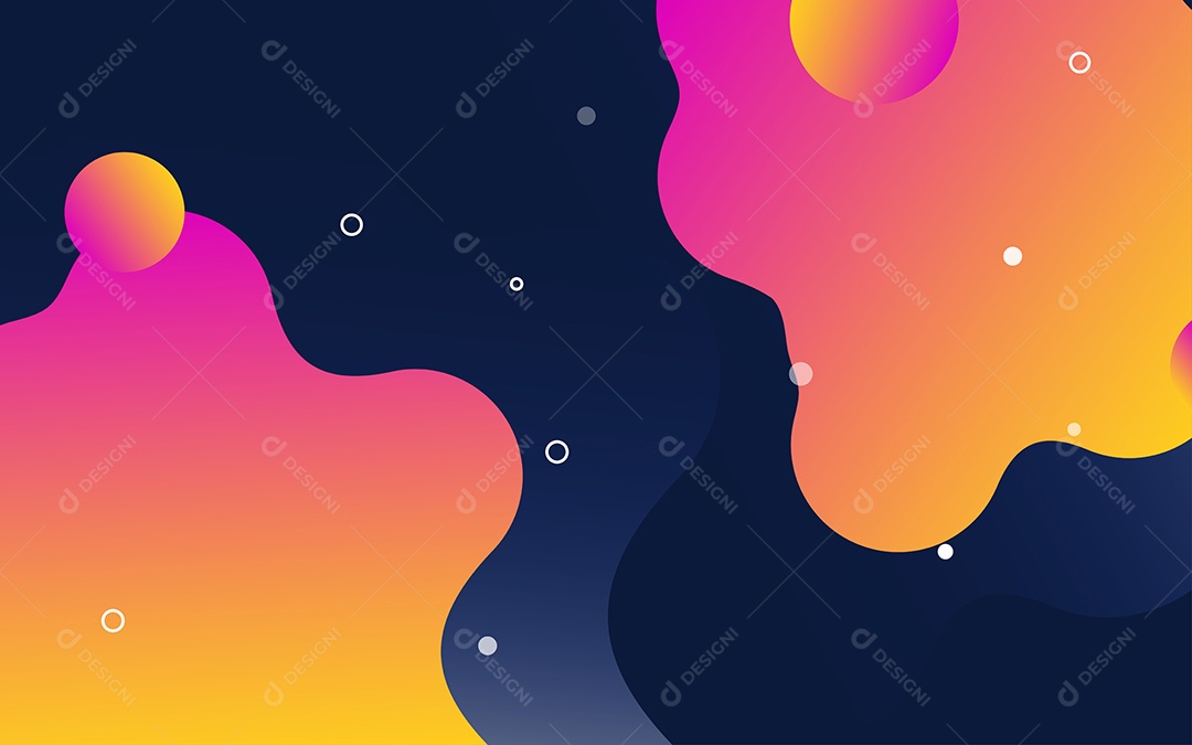 Lindo Fundo Abstrato com Líquido Fluido em Degradê Ilustração Vetor EPS