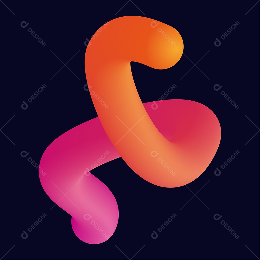 Forma Liquida Torcida Ilustração Vetor EPS