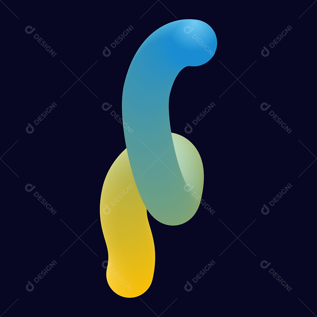 Forma Liquida Torcida Ilustração Vetor EPS