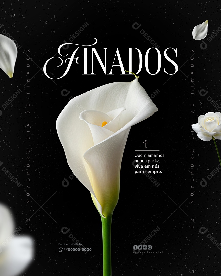 Dia de Finados 02 de Novembro Social Media PSD Editável