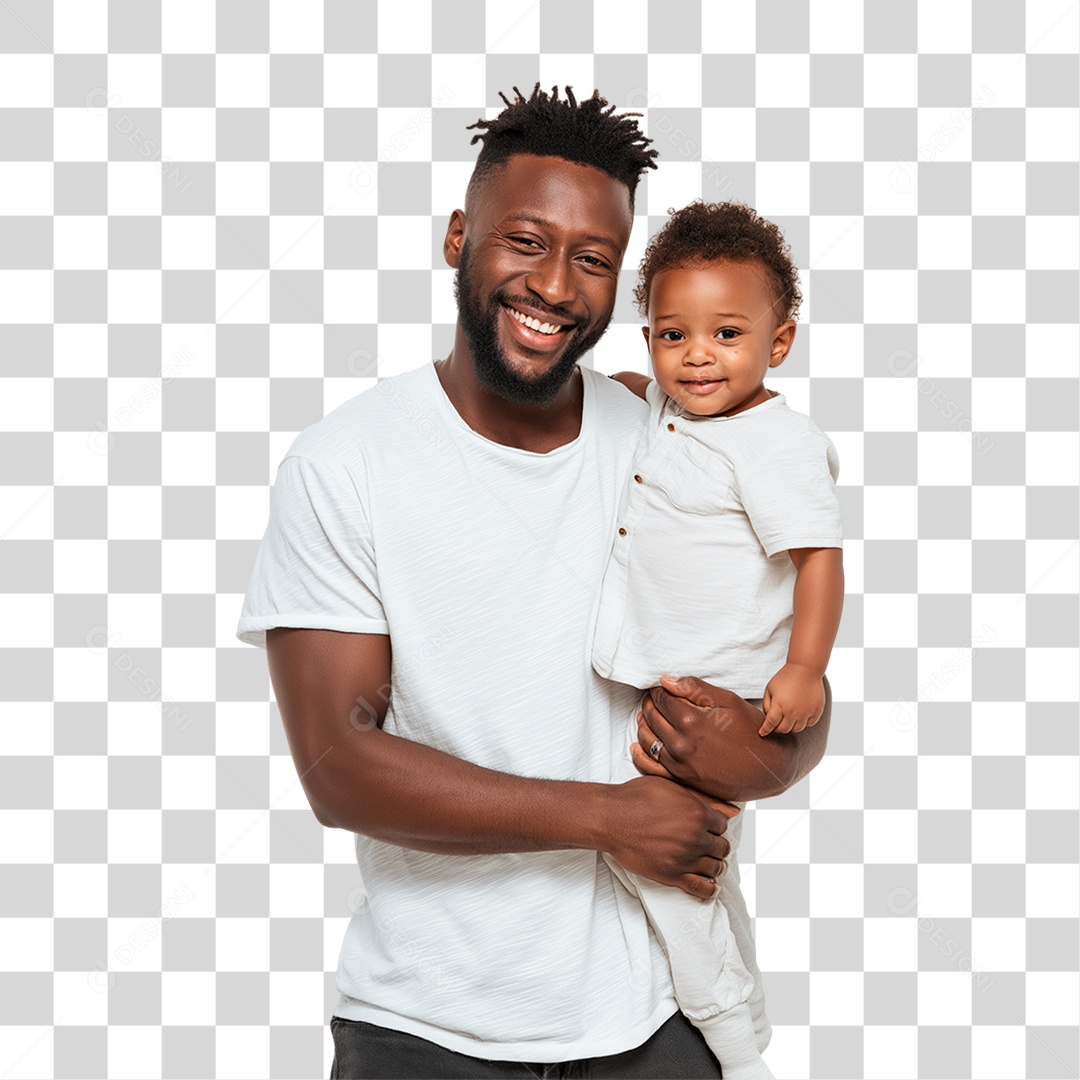 Pai e Filha Alegres PNG Transparente