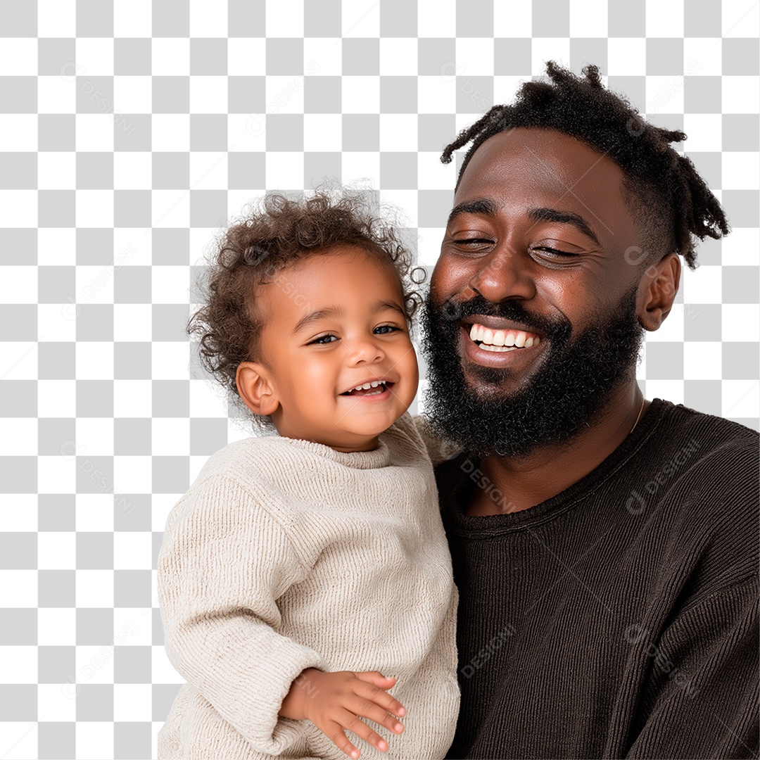 Pai e Filha Alegres PNG Transparente