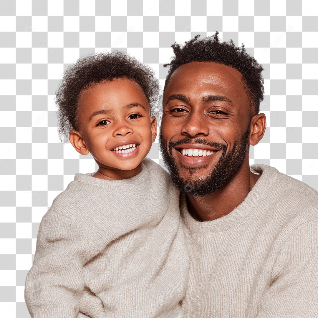 Pai e Filho Felizes PNG Transparente