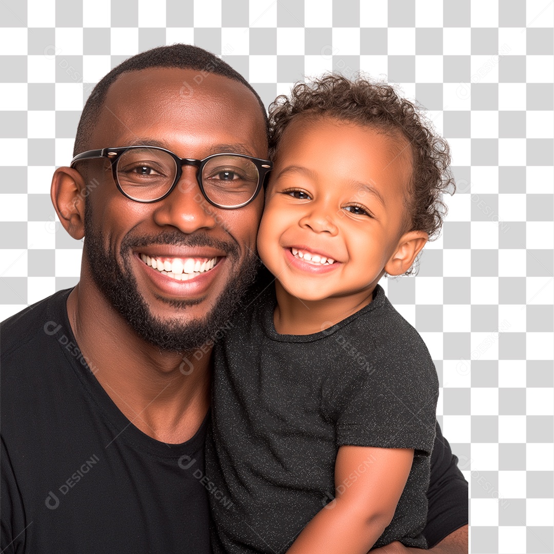 Pai e Filho Felizes PNG Transparente