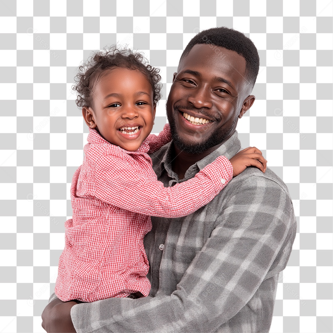 Pai e Filha Alegres PNG Transparente