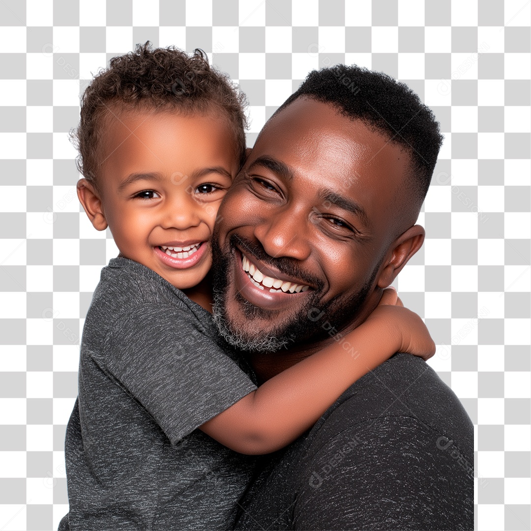 Pai e Filho Felizes PNG Transparente
