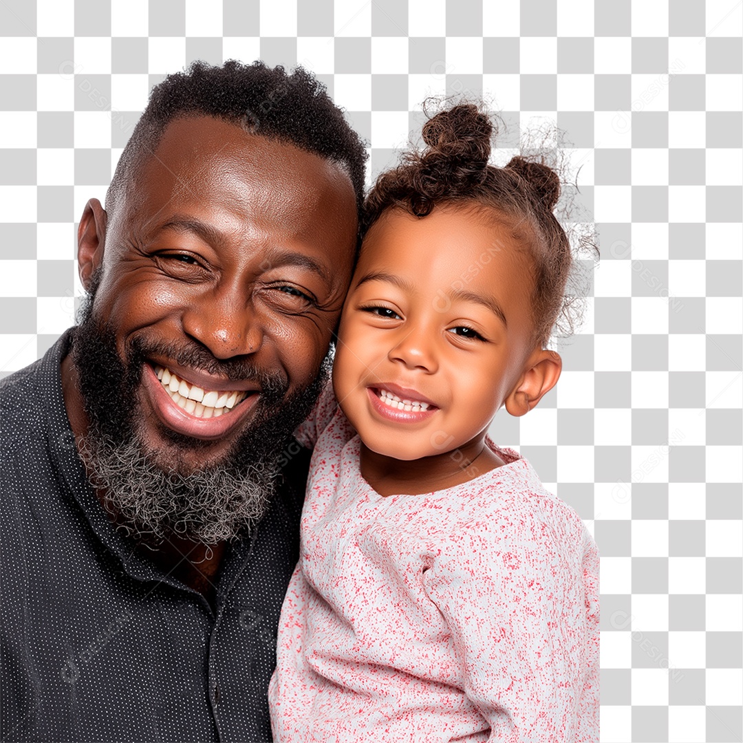 Pai e Filha Felizes PNG Transparente