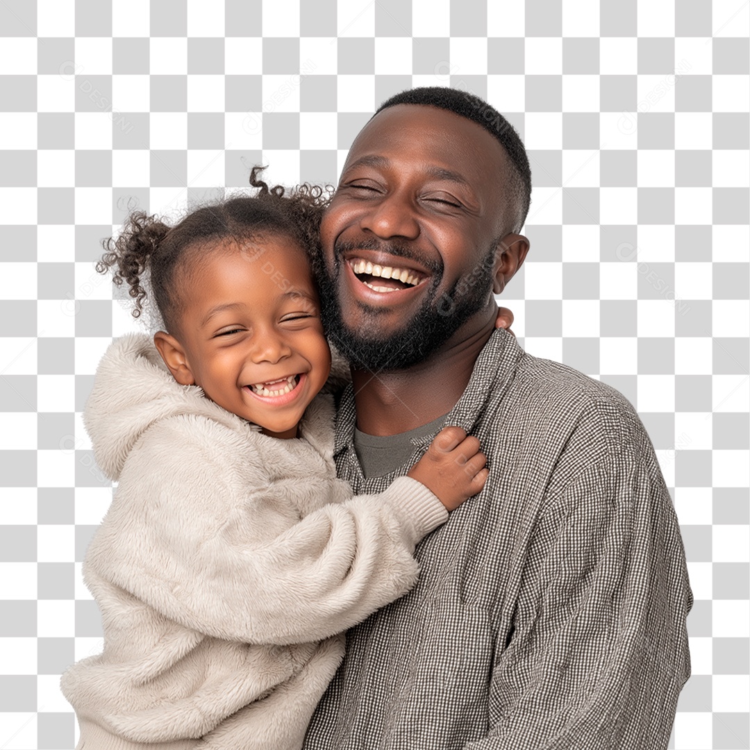 Pai e Filha Felizes PNG Transparente