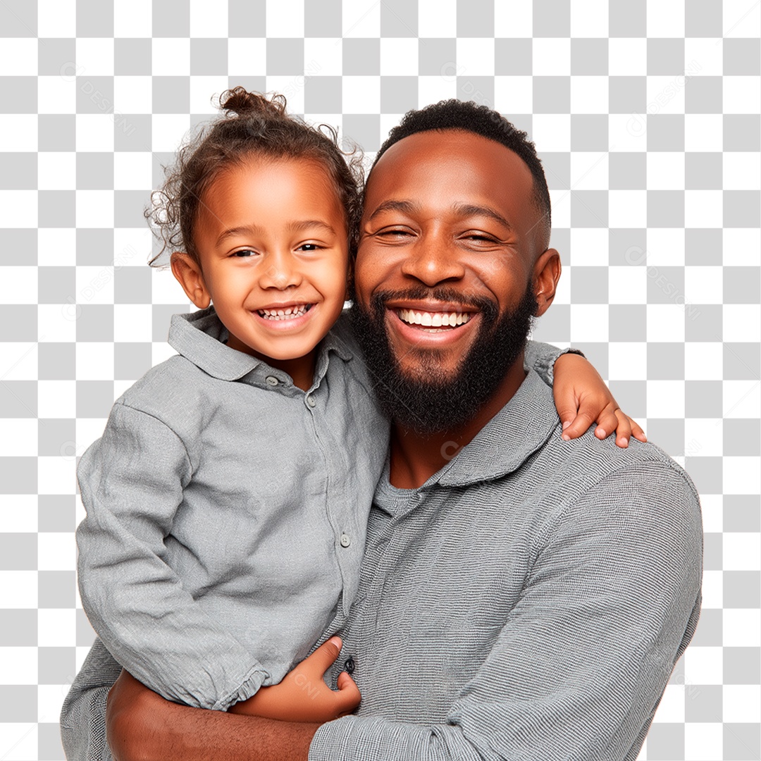 Pai e Filha Felizes PNG Transparente