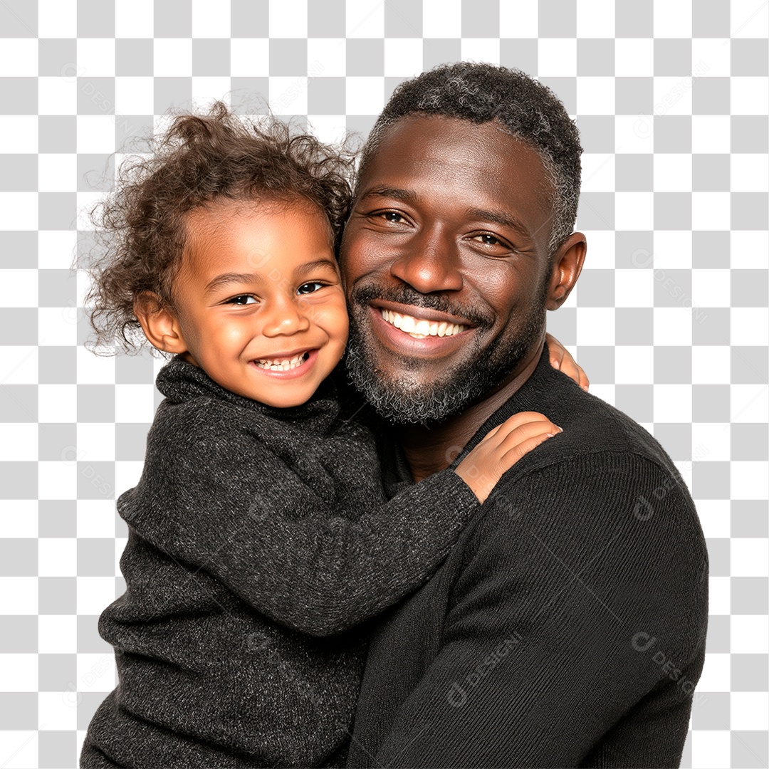 Pai e Filha Felizes PNG Transparente