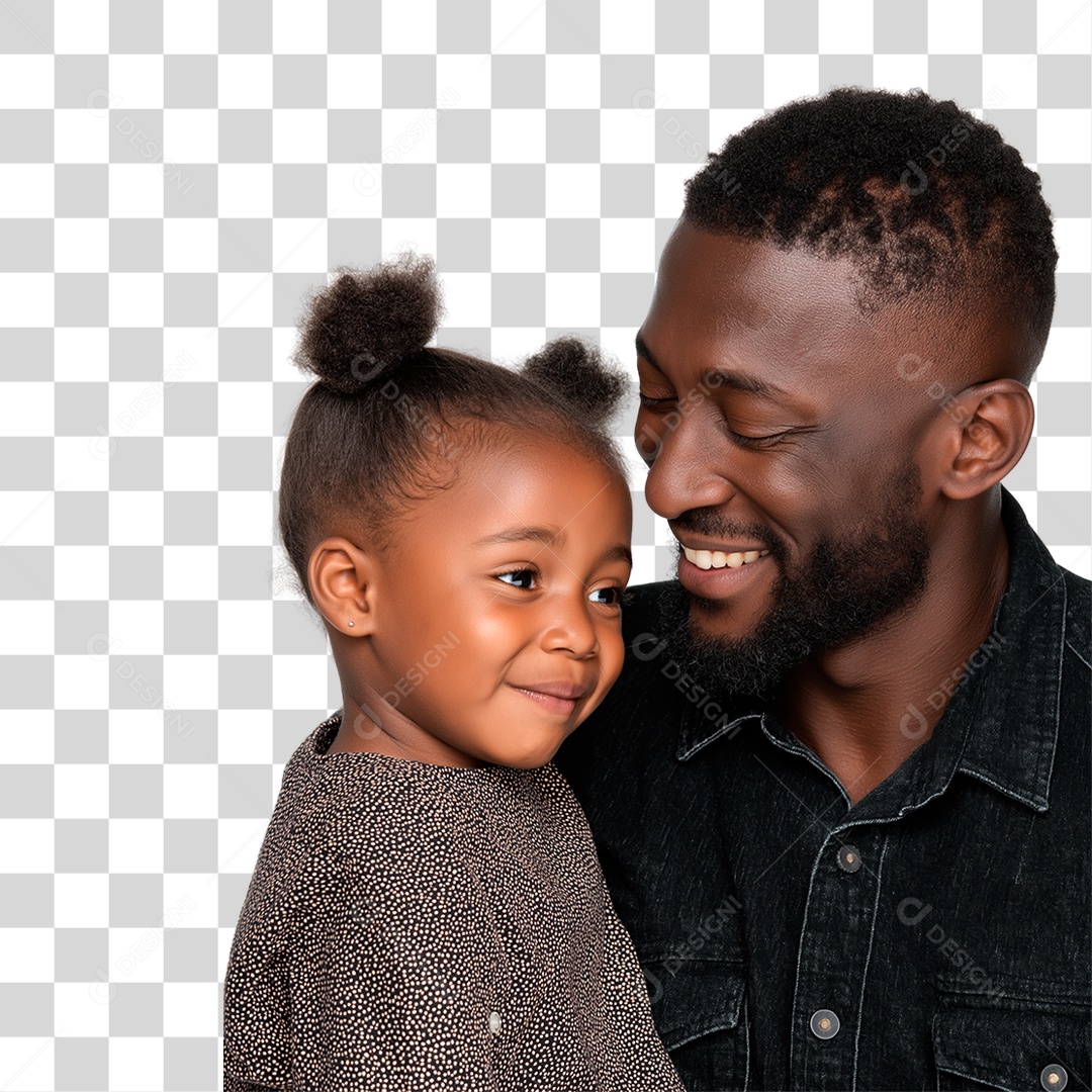 Pai e Filha Felizes PNG Transparente