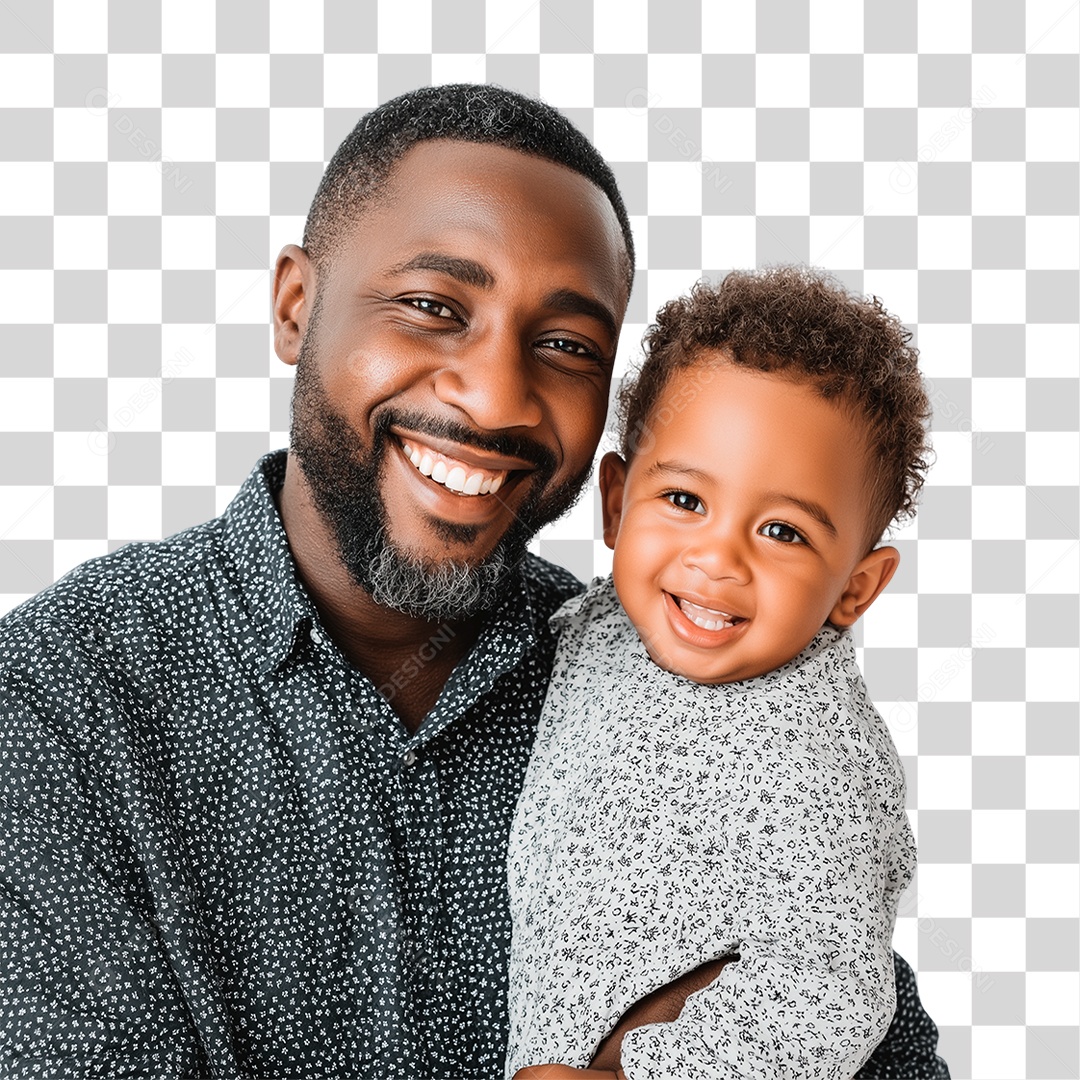 Pai e Filho Felizes PNG Transparente