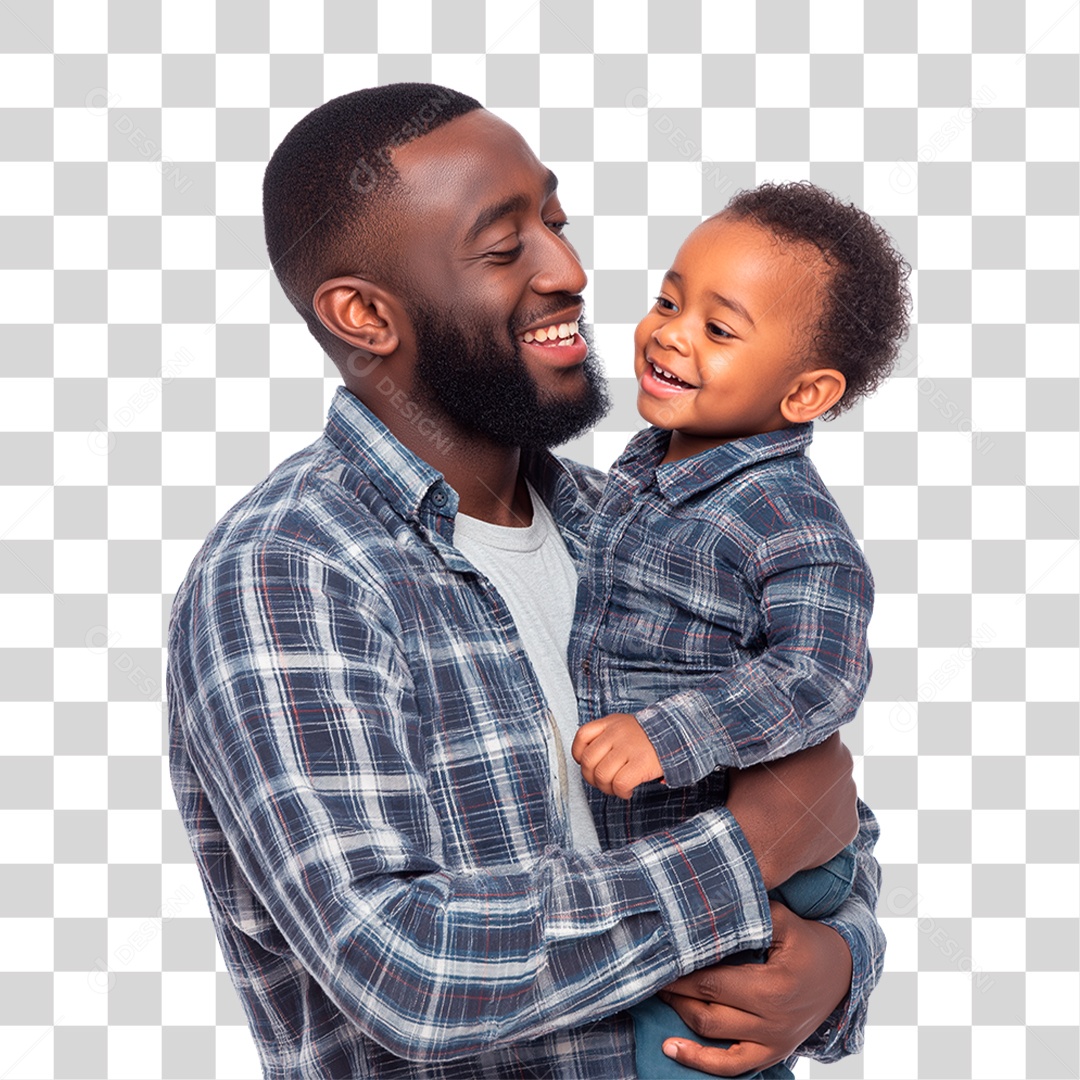 Pai e Filho Felizes PNG Transparente