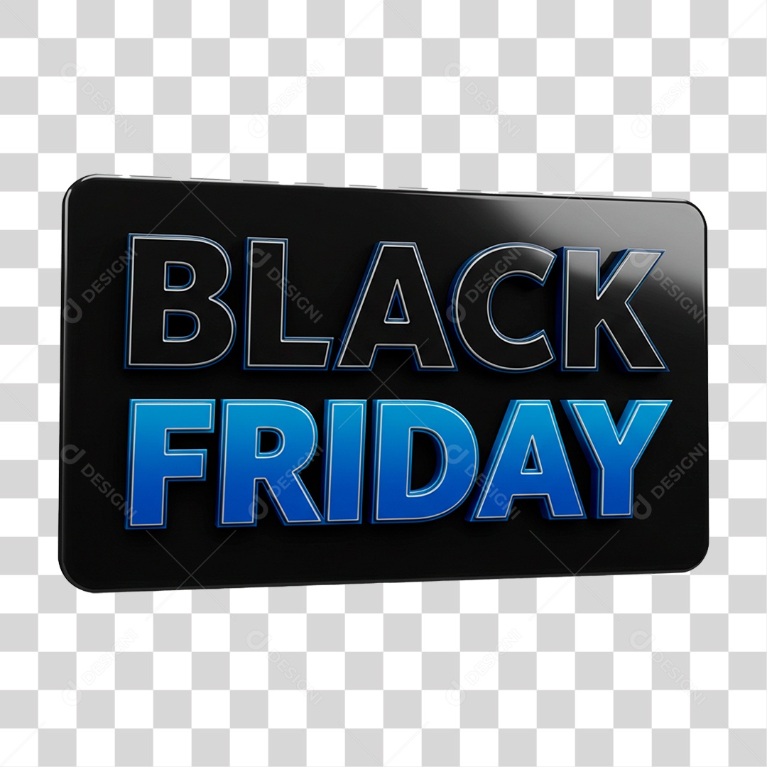 Selo 3D Black Friday PNG Transparente