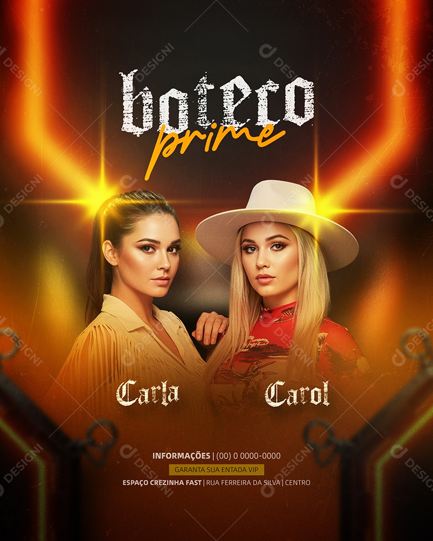 Social Media Flyer Próximos Shows Boteco Prime PSD Editável