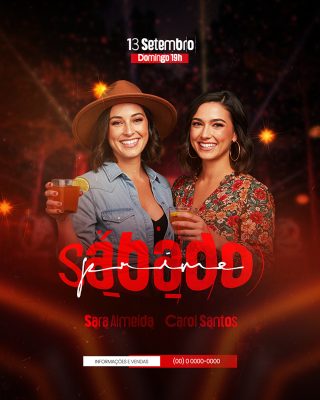 Social Media Flyer Próximos Shows PSD Editável