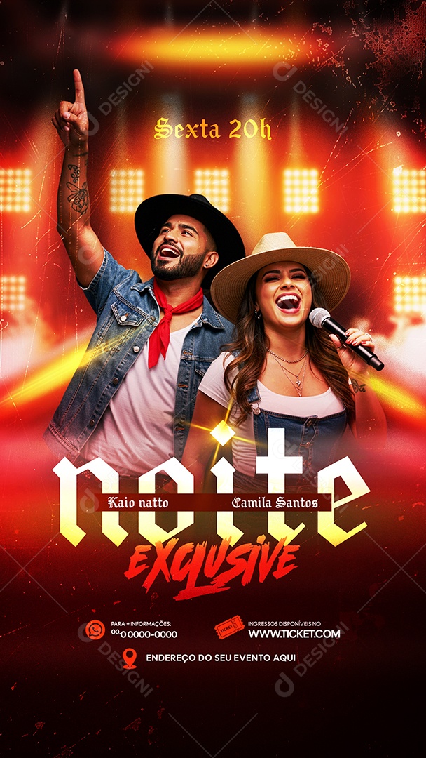 Story Flyer Próximos Shows Noite Exclusive Social Media PSD Editável