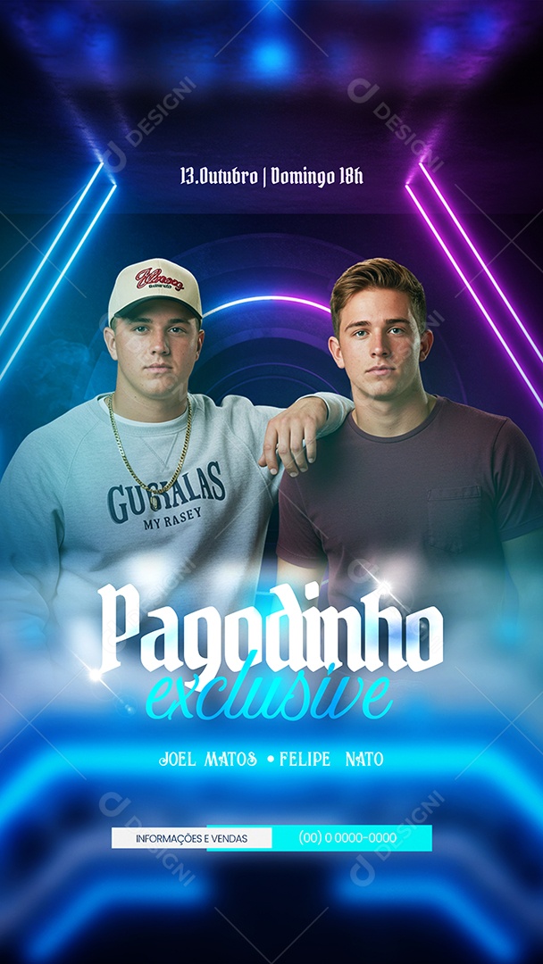 Story Flyer Próximos Shows Pagodinho Social Media PSD Editável