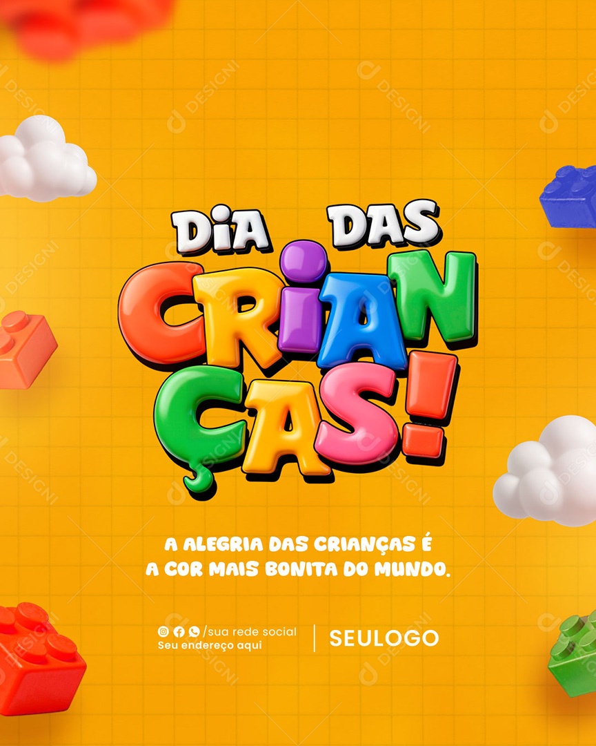 Feliz Dia das Crianças 12 de Outubro Social Media PSD Editável