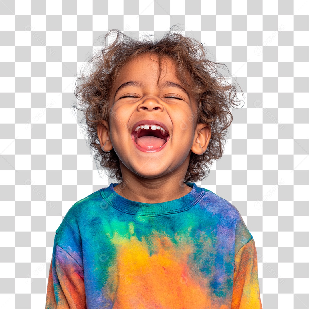 Menino Negro Alegre PNG Transparente