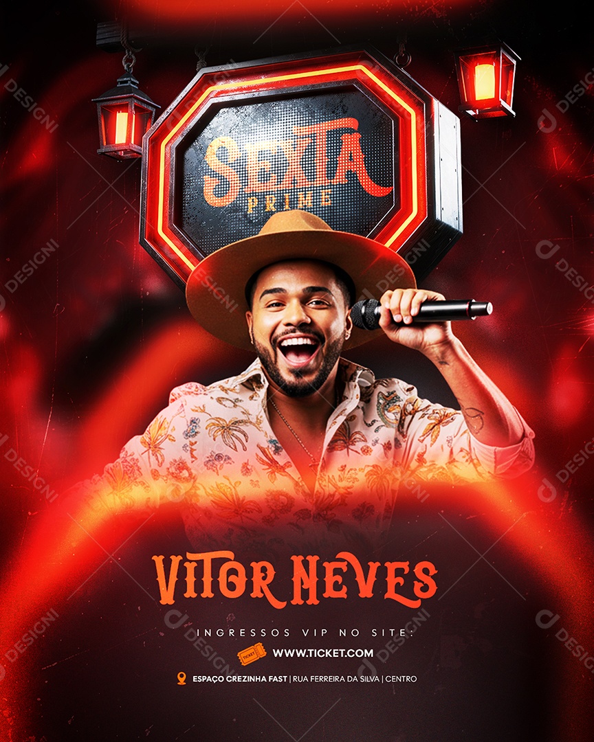 Social Media Flyer Próximos Shows PSD Editável