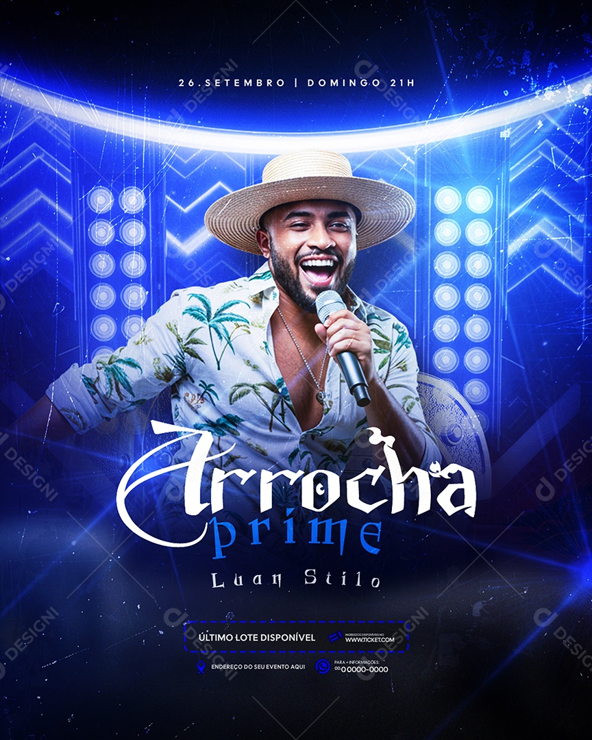 Social Media Flyer Próximos Shows Arrocha PSD Editável