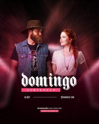 Social Media Flyer Próximos Shows PSD Editável