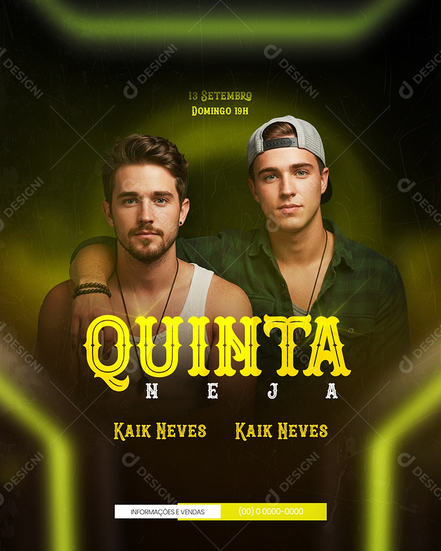 Social Media Flyer Próximos Shows PSD Editável