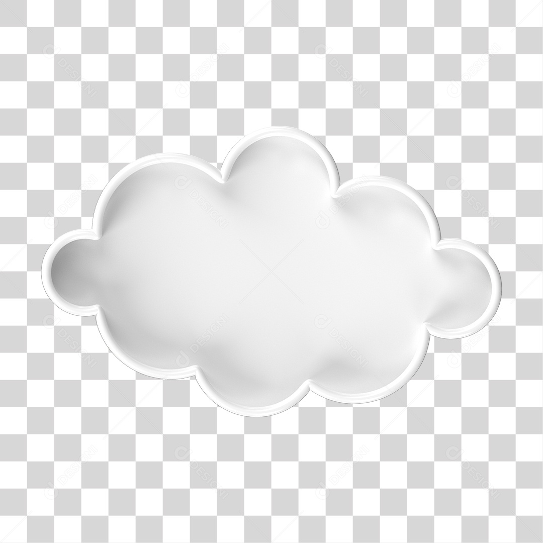 Nuvem Branca 3D PNG Transparente