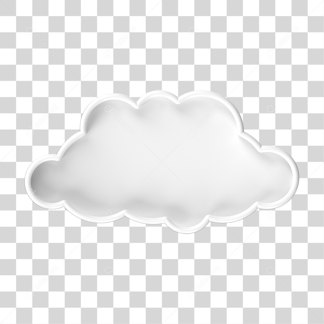 Nuvem Branca 3D PNG Transparente