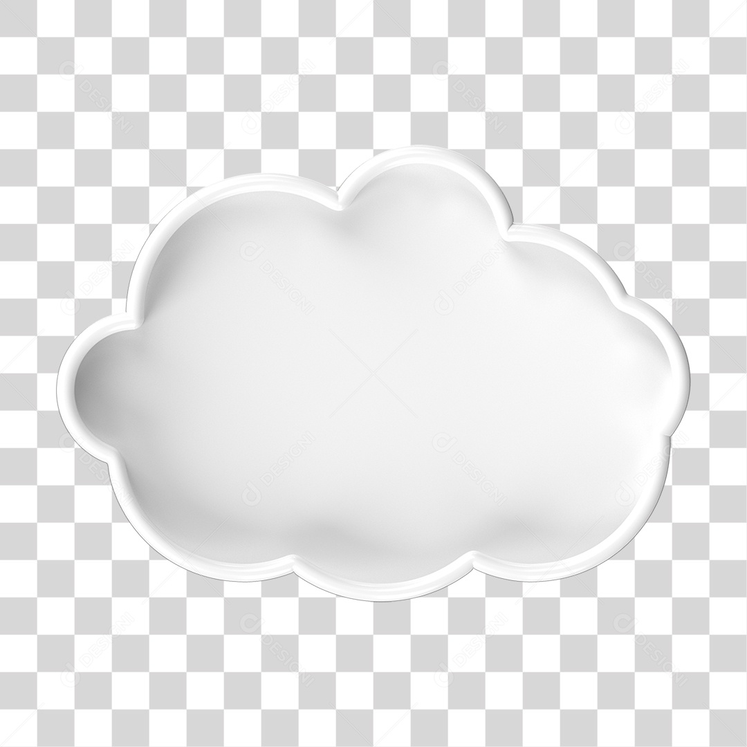Nuvem Branca 3D PNG Transparente