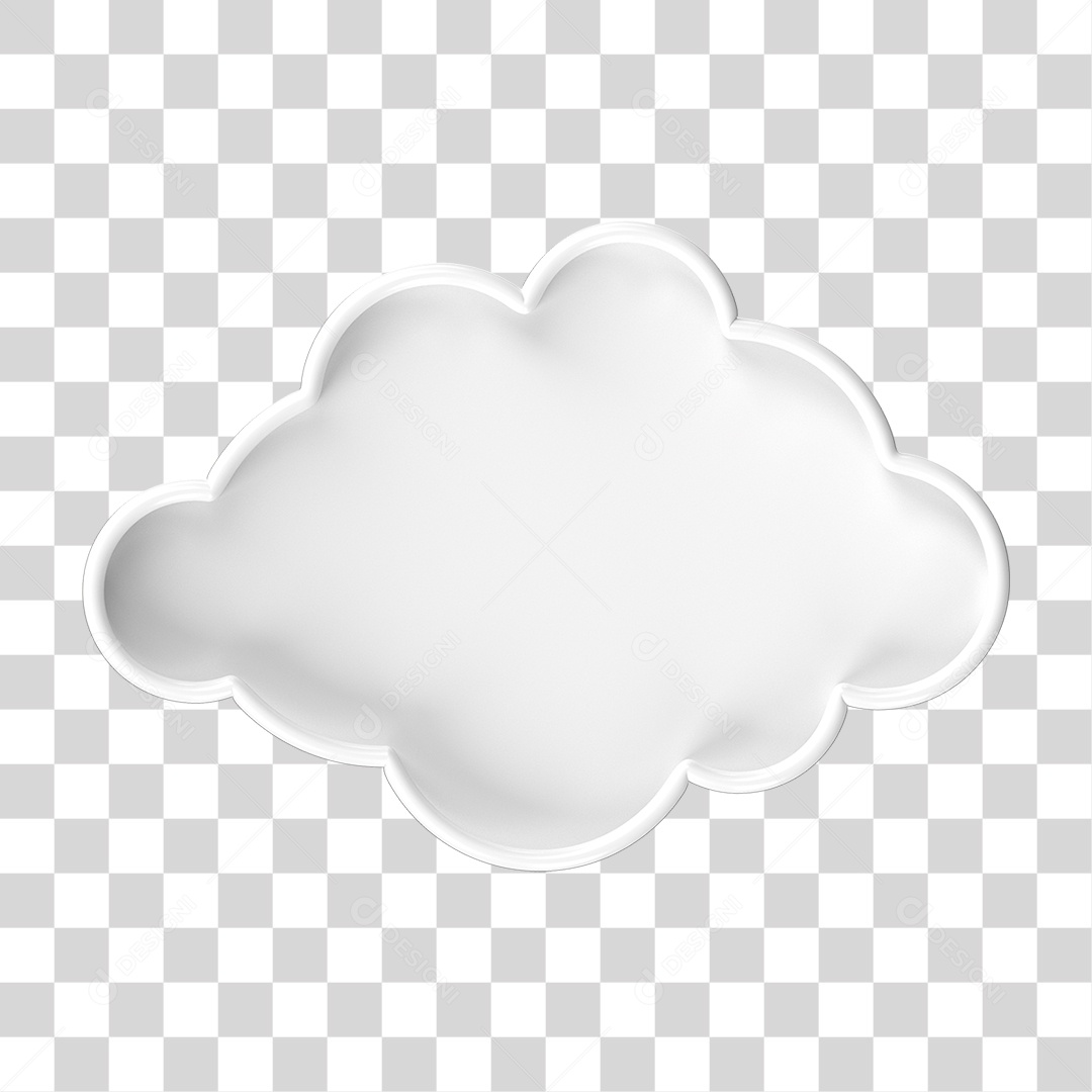 Nuvem Branca 3D PNG Transparente