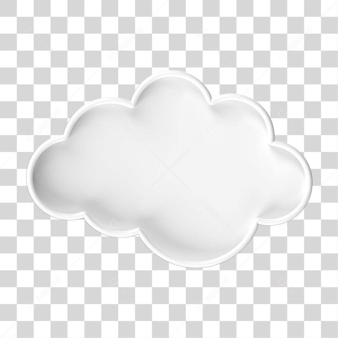 Nuvem Branca 3D PNG Transparente