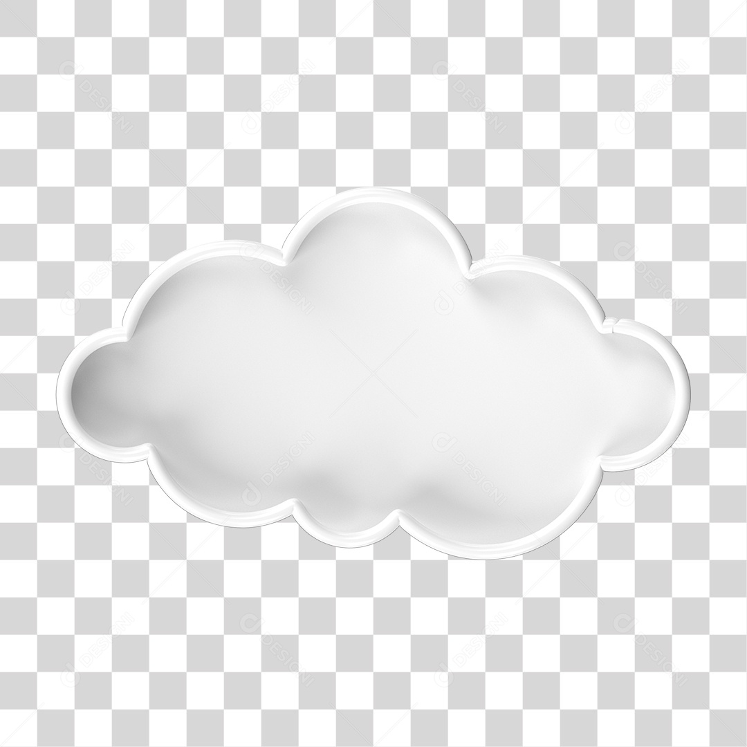 Nuvem Branca 3D PNG Transparente